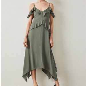 BCBGMAXAZRIA Lissa Asymmetrical Slip Dress
